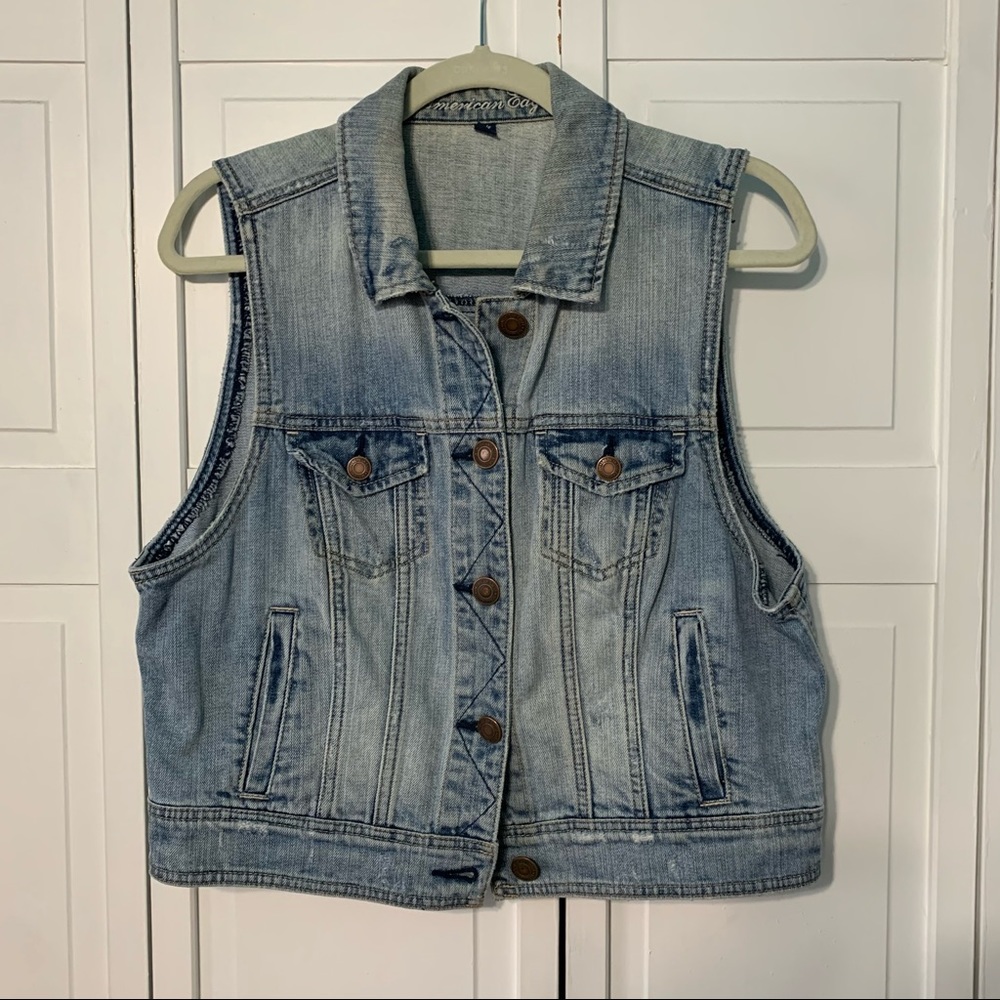 American Eagle Denim Vest size XL
